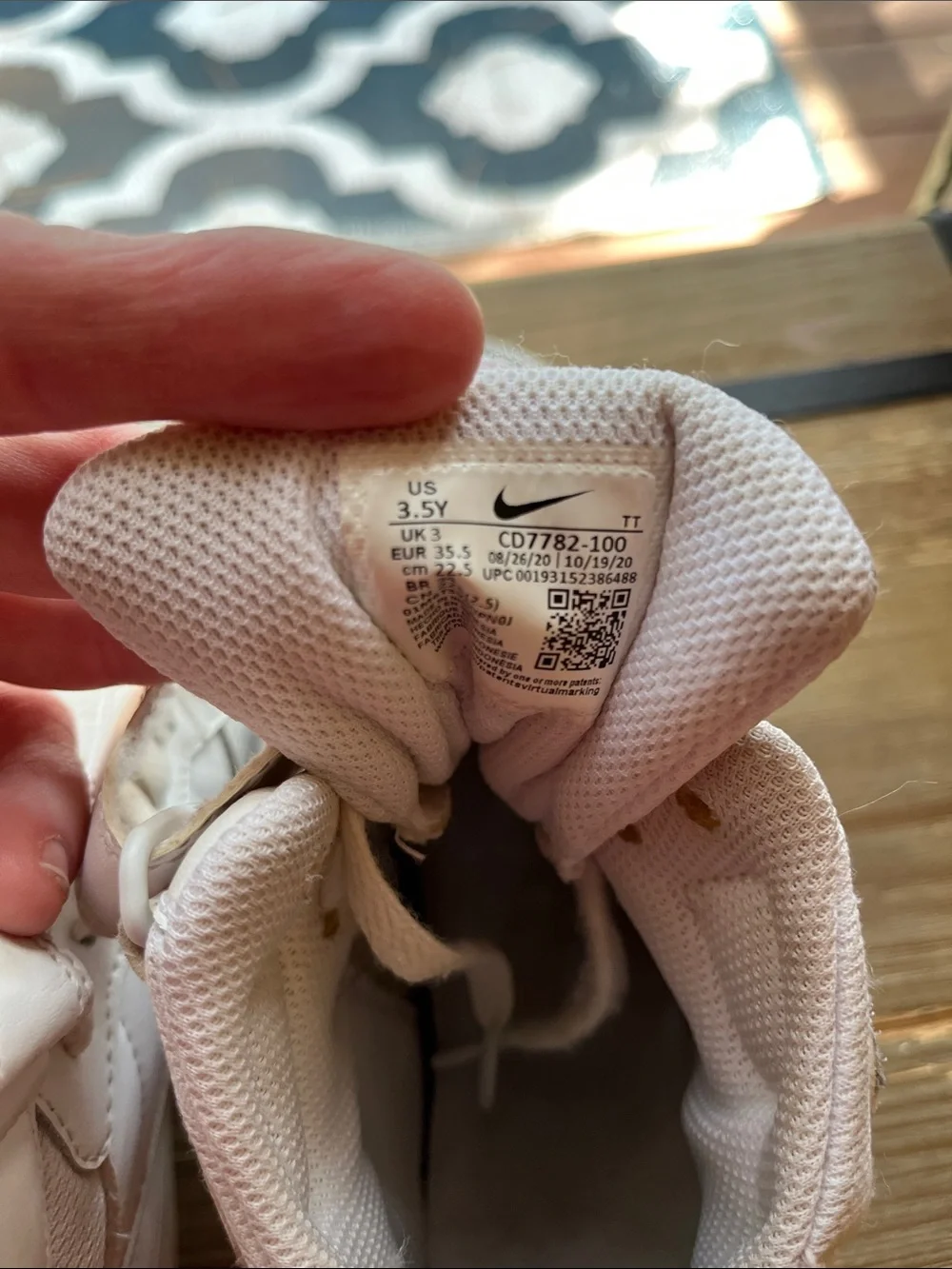 Nike White High-Top Leather Sneakers with Ankle Strap